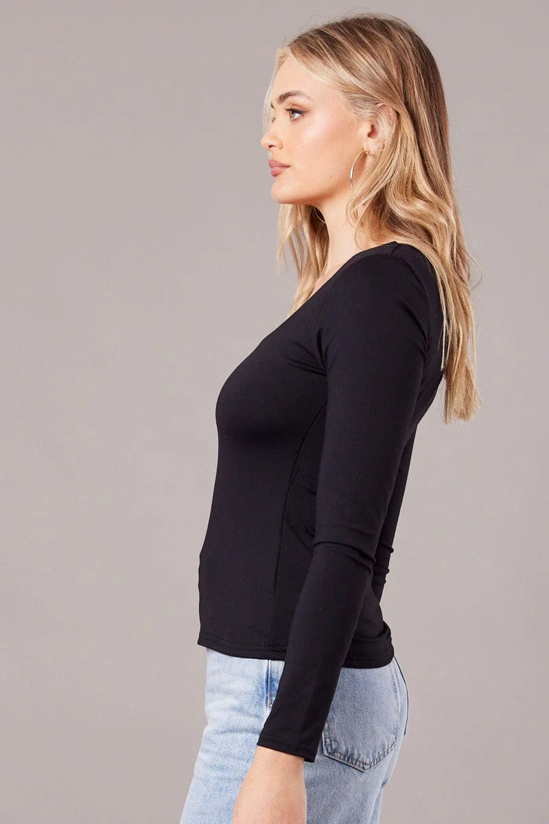 Black Supersoft Top Long Sleeve - Image 4