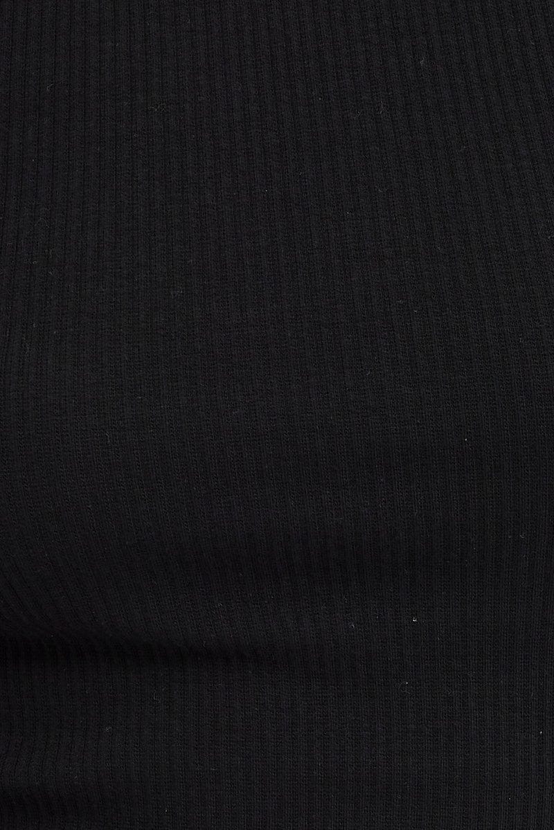Black Tank Top Sleeveless Crew Neck Washed - Image 6