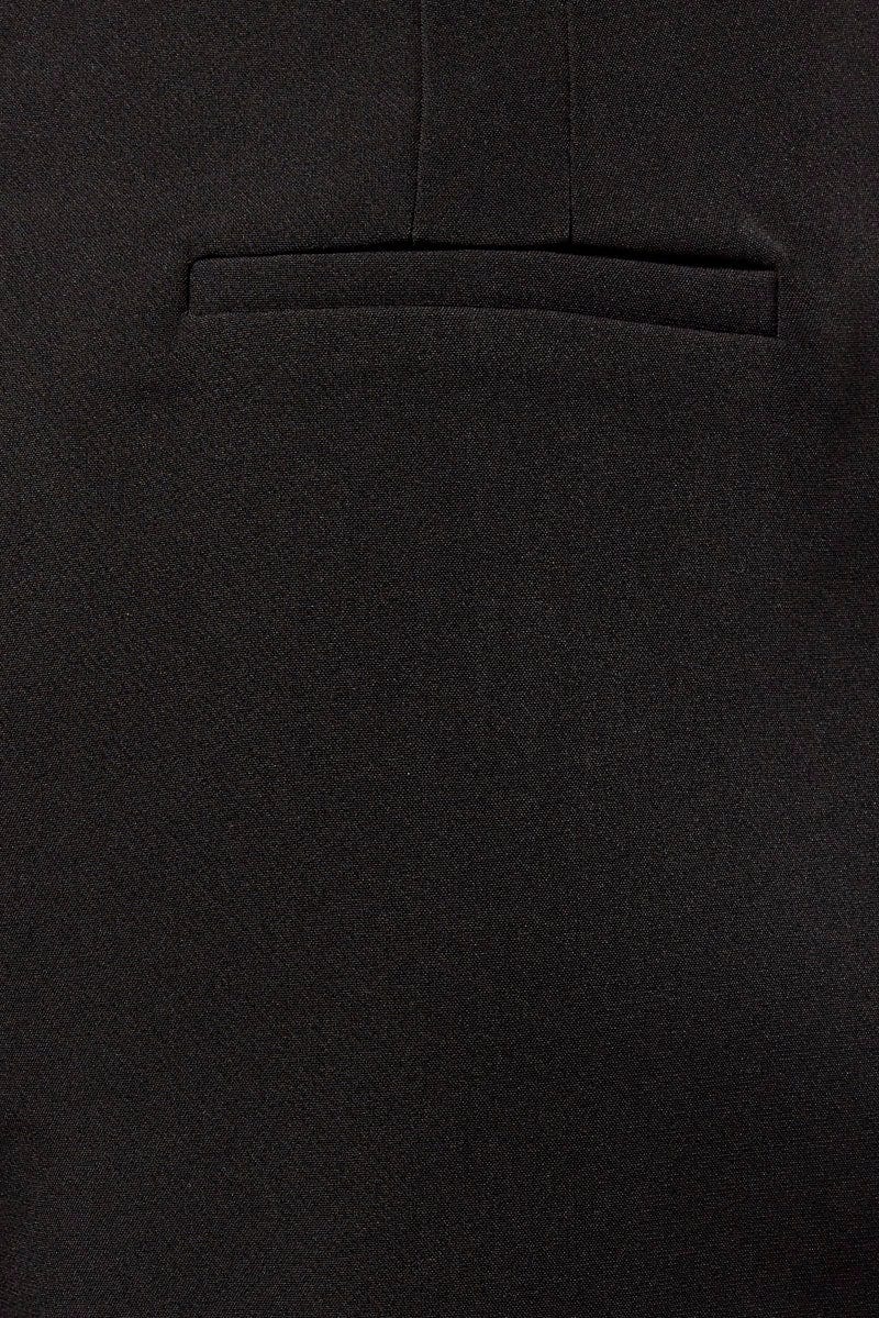 Black Tapered Pants High Rise Belted - Image 6