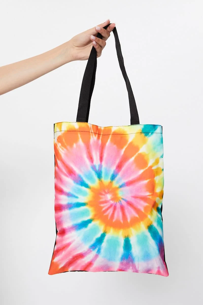 Black Tie Dye Tote Bag