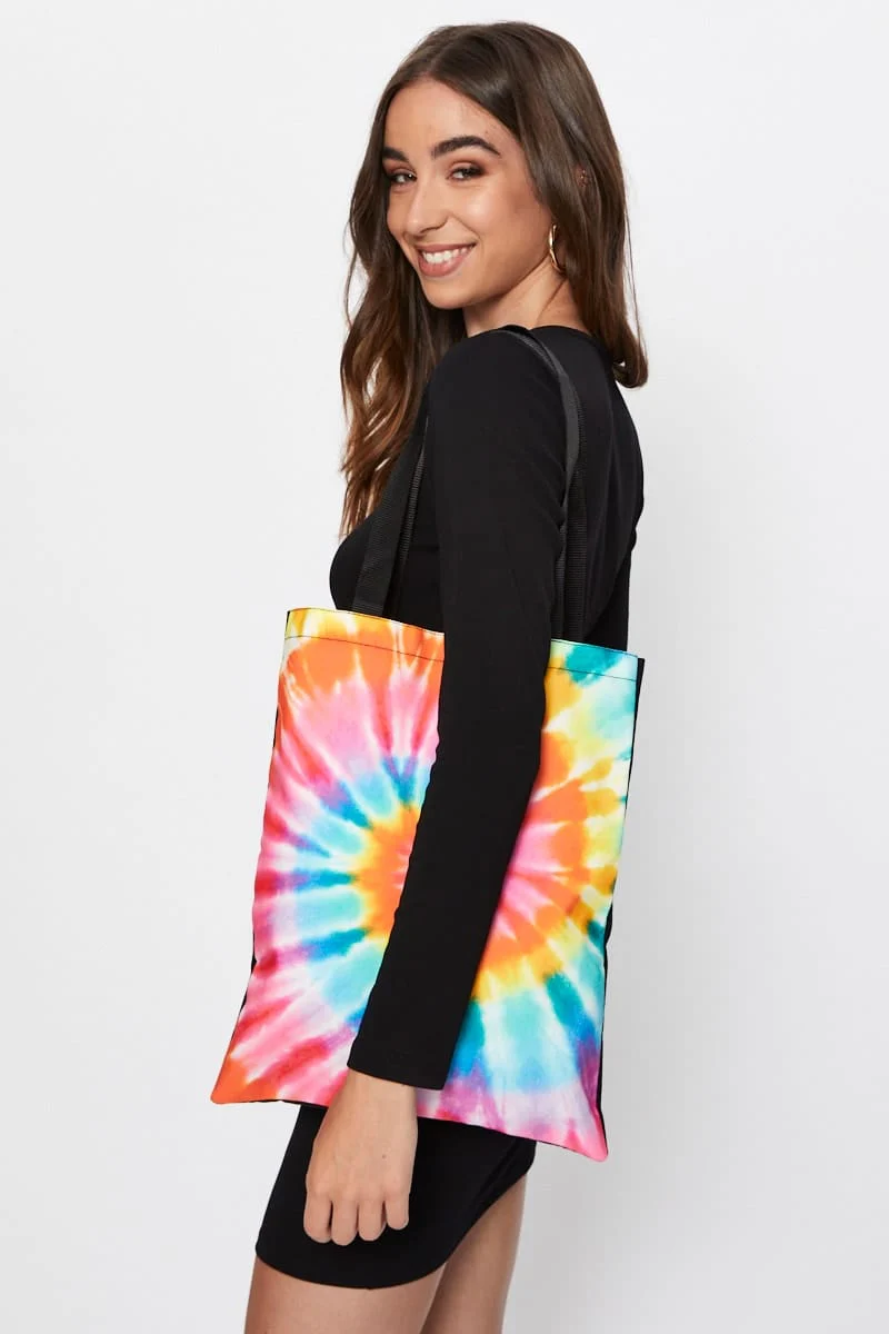 Black Tie Dye Tote Bag - Image 4