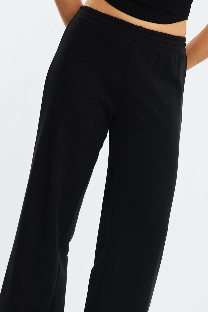 Black Track Pants Wide Leg - Image 5