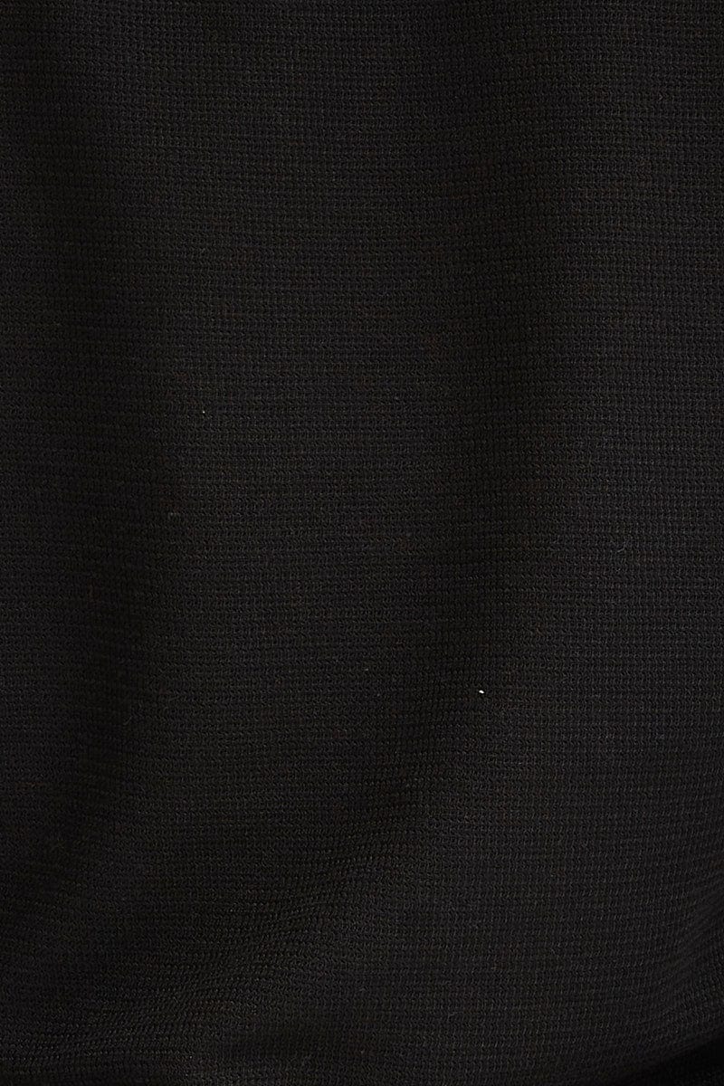 Black Twist Top Short Sleeve Crew Neck - Image 6