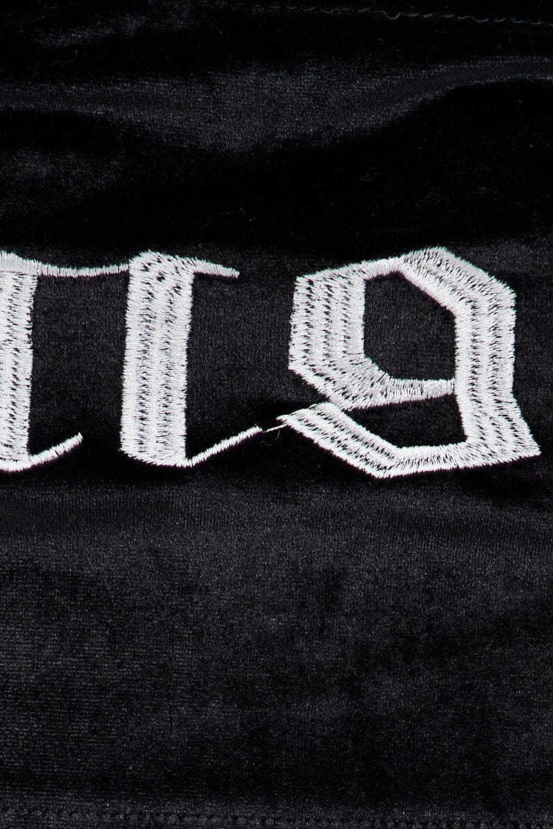Black Velvet Bandeau Top - Image 6