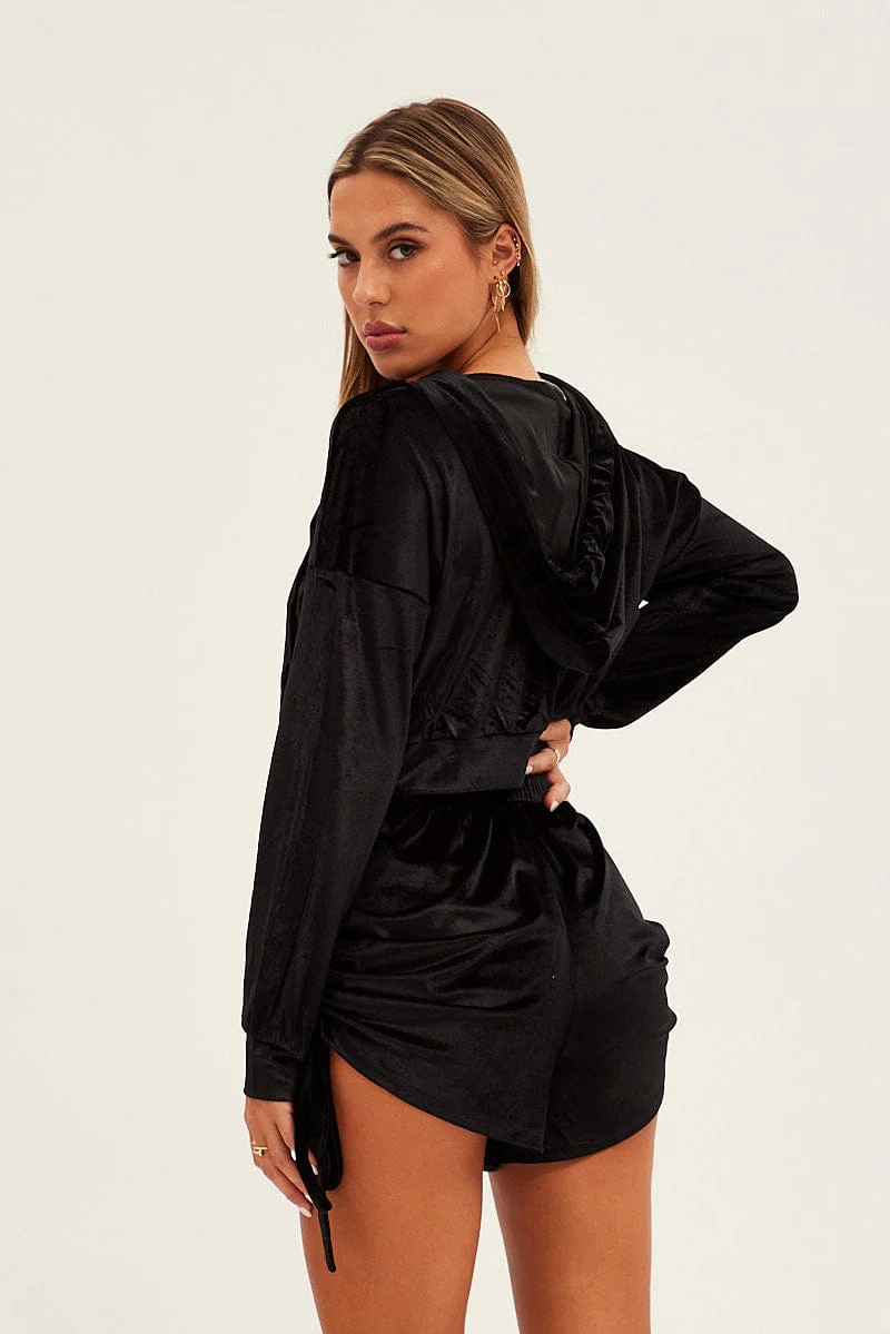 Black Velvet Shorts - Image 5