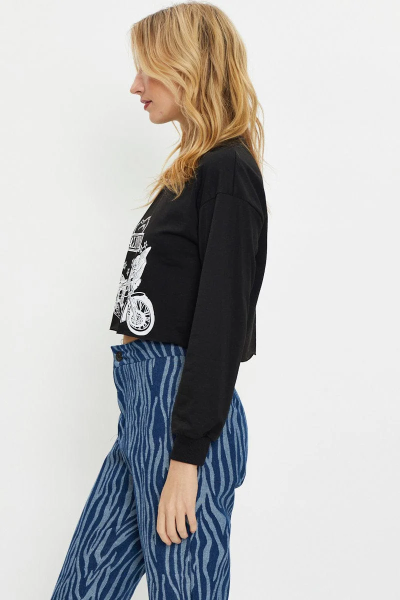 Black Vintage Motorbike Sweater - Image 4