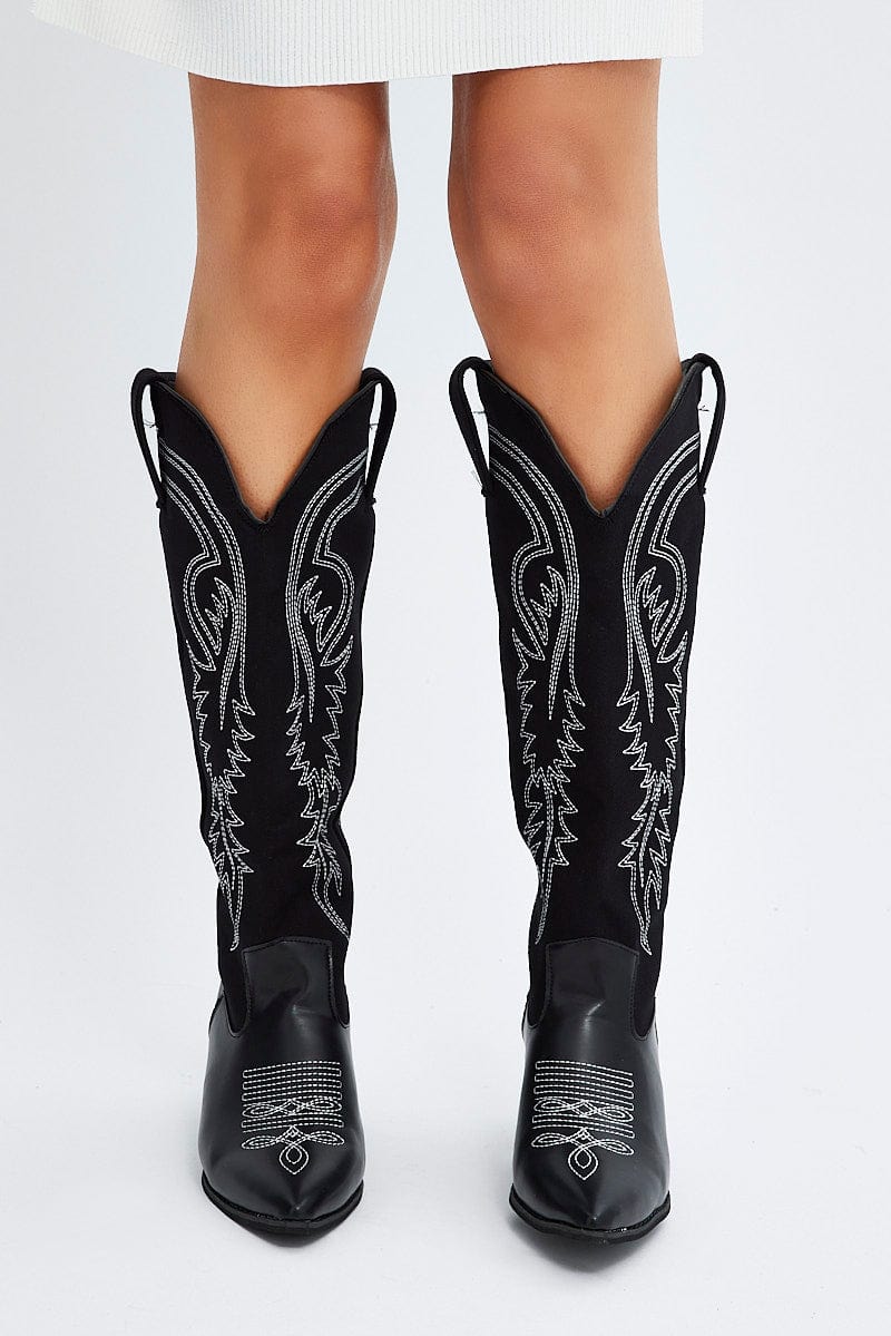 Black Western Boots - Image 2