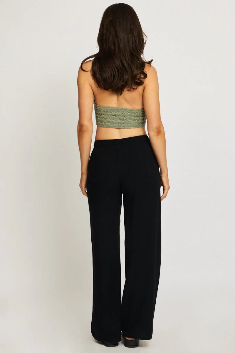 Black Wide Leg Pants - Image 5