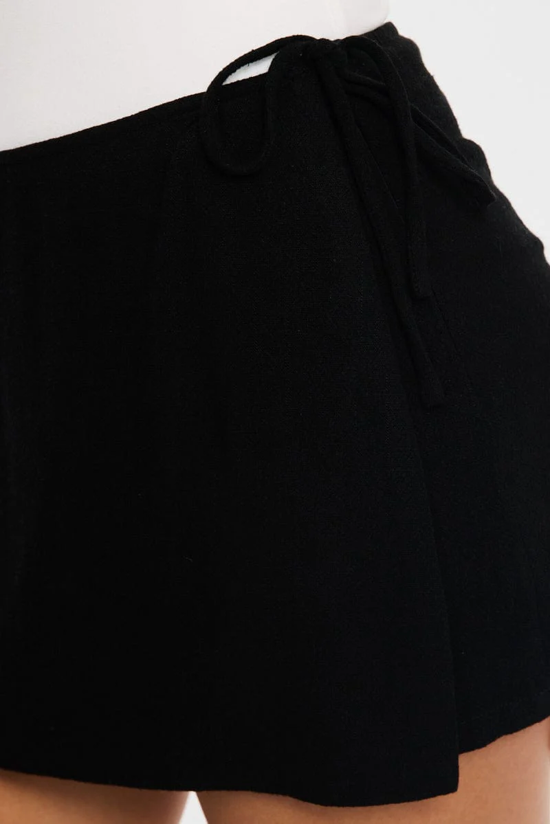 Black Wrap Skort - Image 5