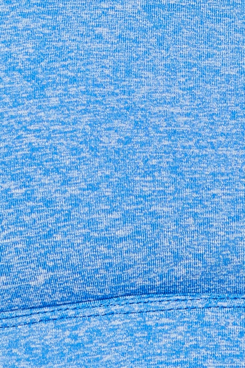 Blue Active Cross Back Sports Bra - Image 6