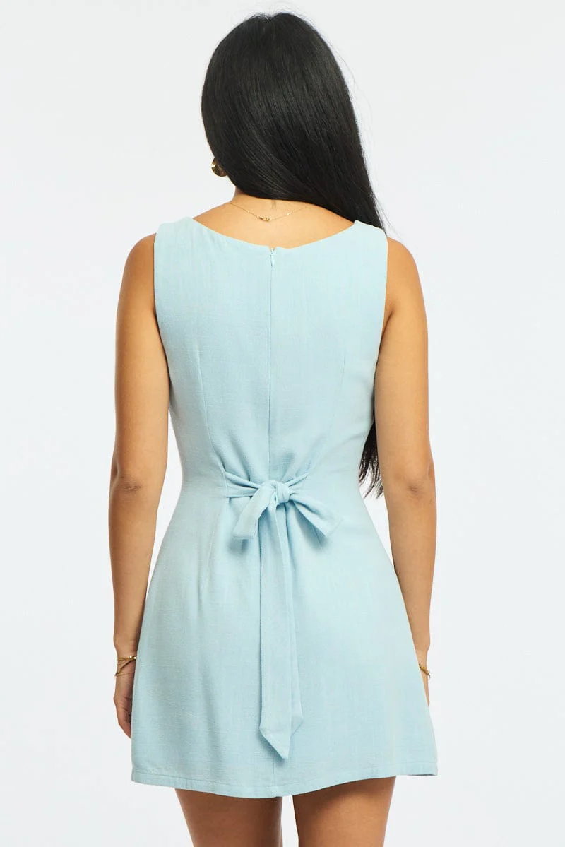 Blue Bodycon Dress Mini - Image 4