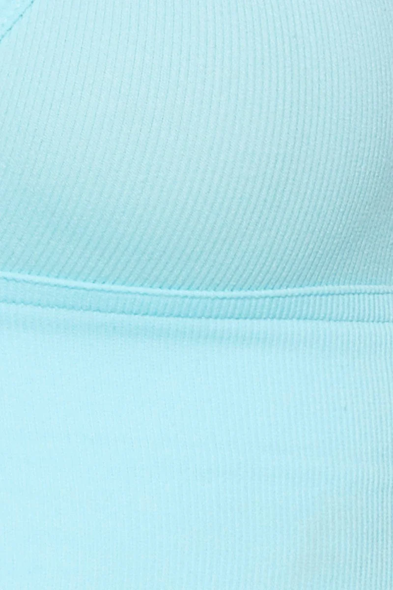 Blue Bralette Top Seamless - Image 6