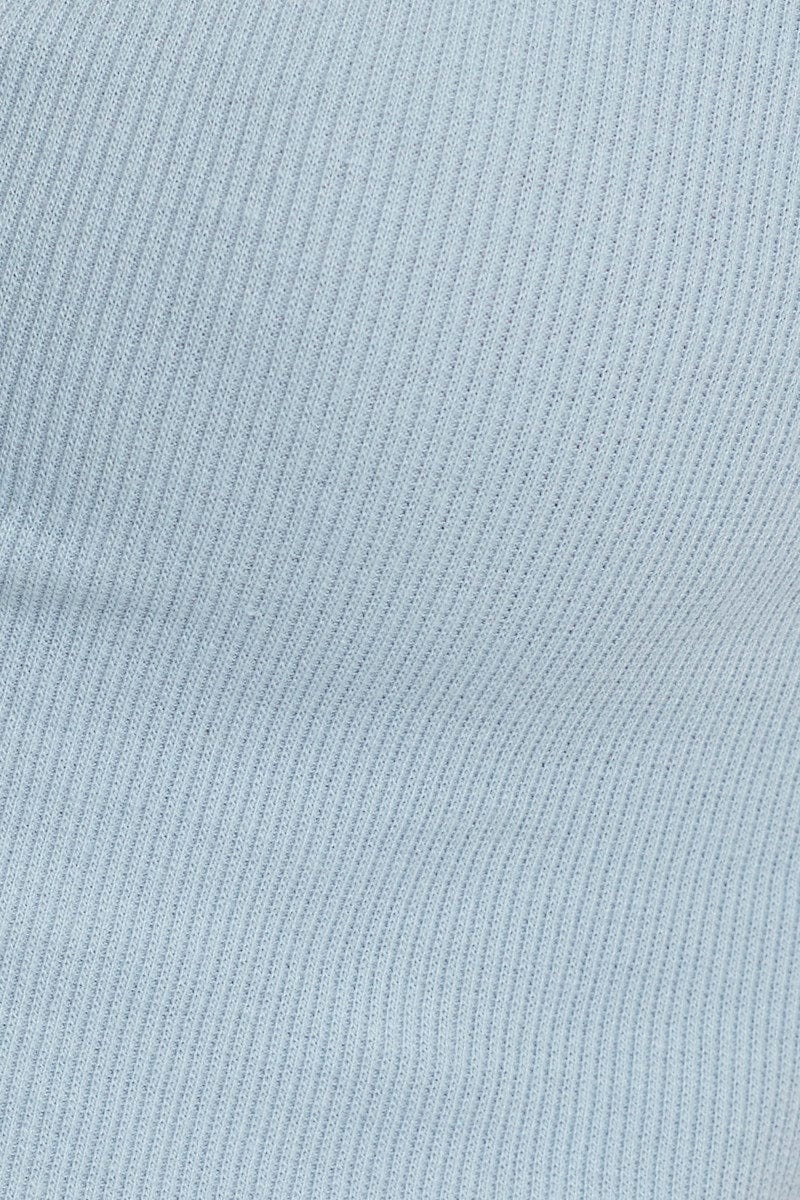 Blue Button Front Crop Top - Image 6