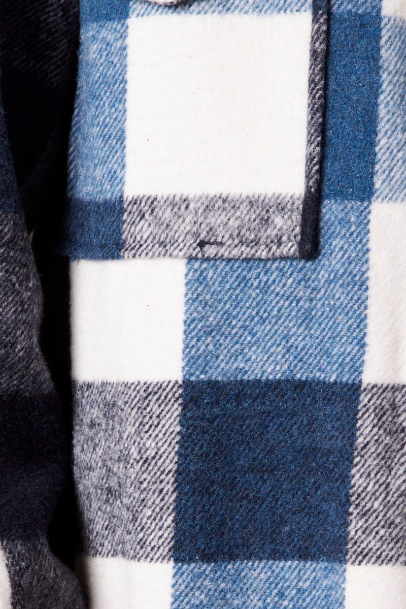 Blue Check Long Shacket - Image 6