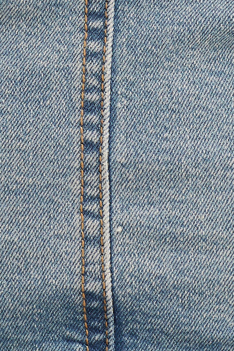 Blue Corset Top Sleeveless Crop Stretch Denim - Image 6