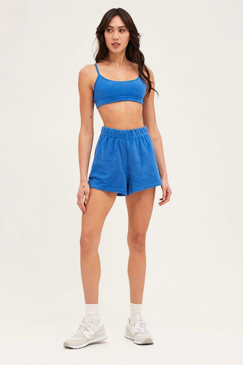 Blue Crop Top Terry - Image 2