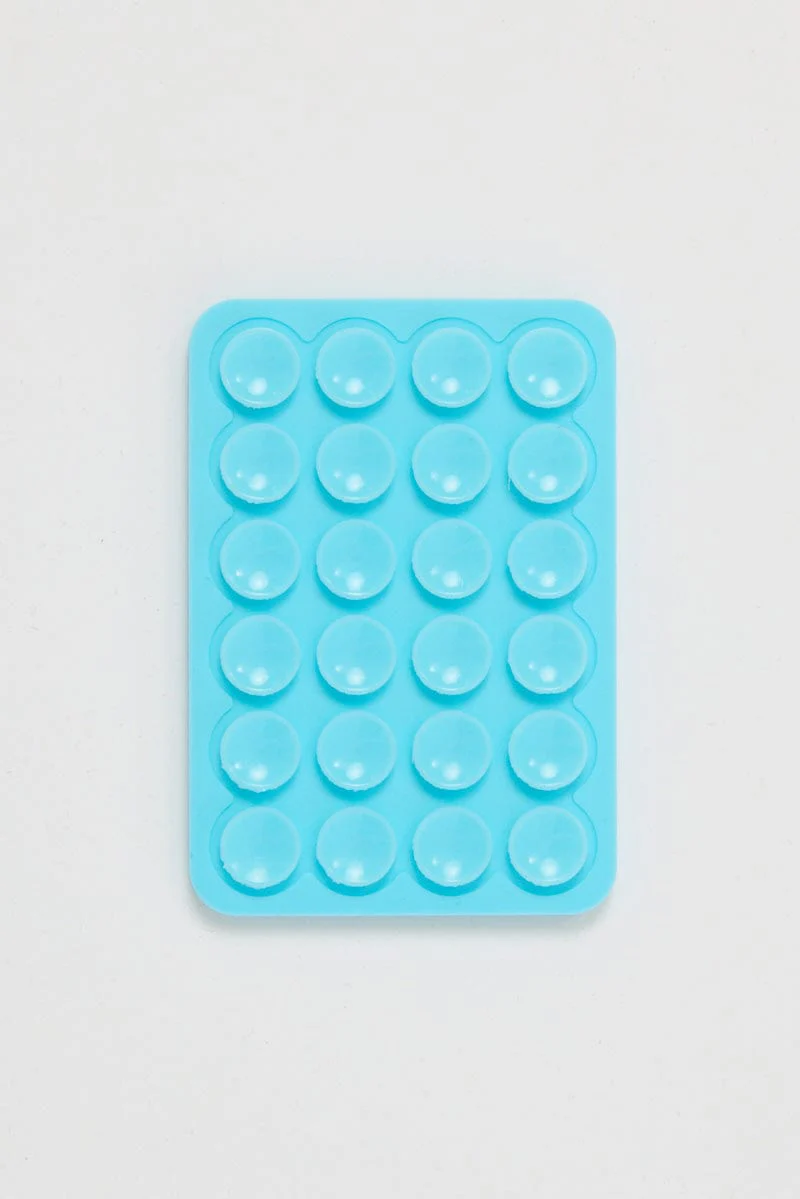 Blue Double Side Suction Phone Grip