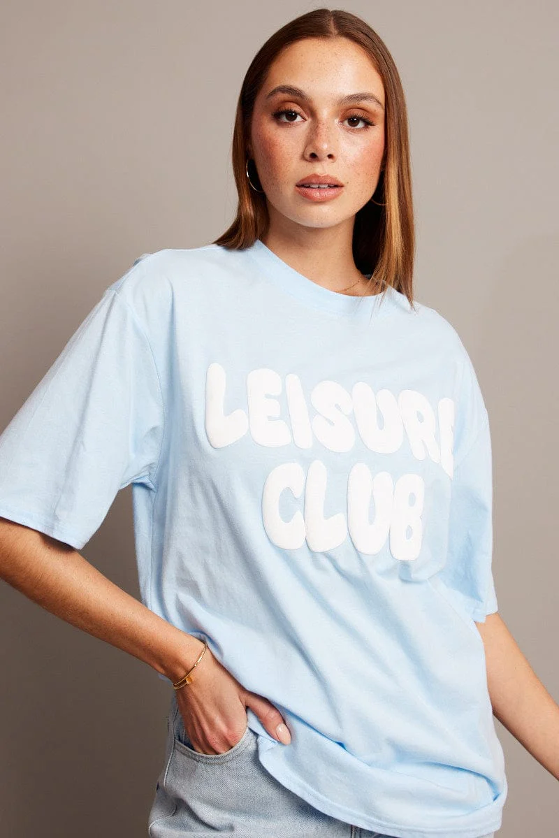 Blue Graphic Tee Short Sleeve - Image 3