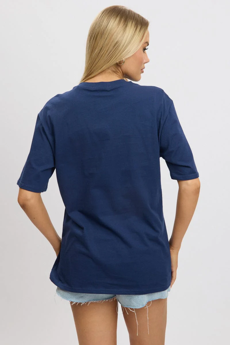 Blue Graphic Tee Short Sleeve - Image 5