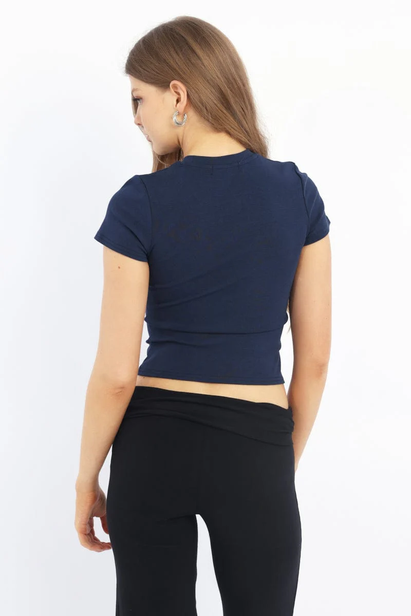 Blue Graphic Tee Short Sleeve - Image 4