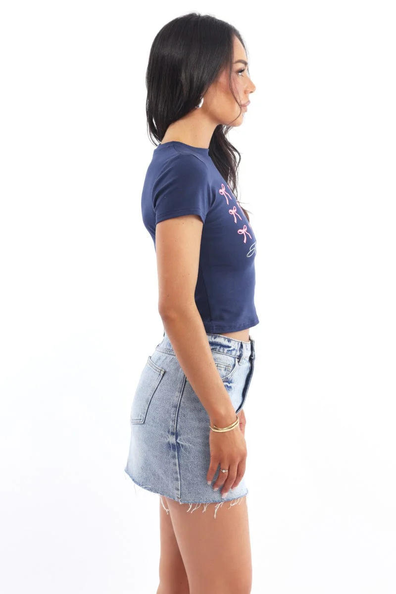 Blue Graphic Tee Short Sleeve - Image 3