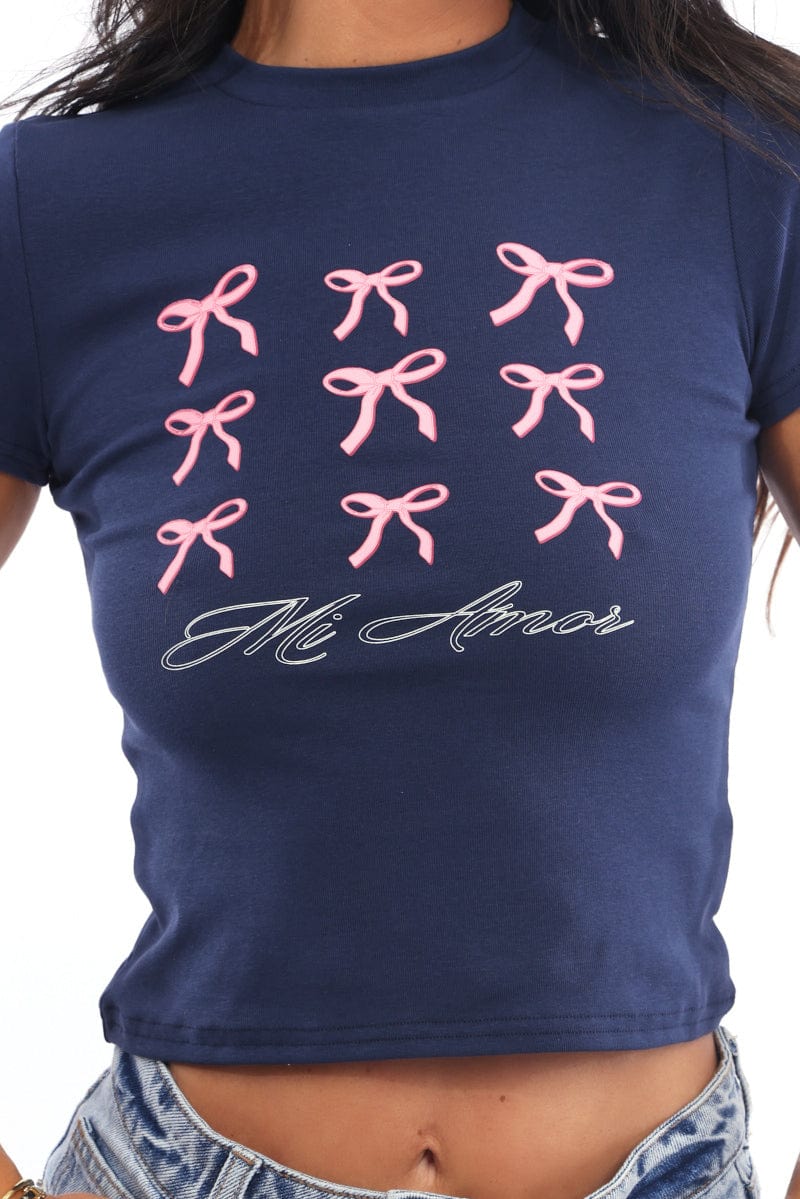 Blue Graphic Tee Short Sleeve - Image 5