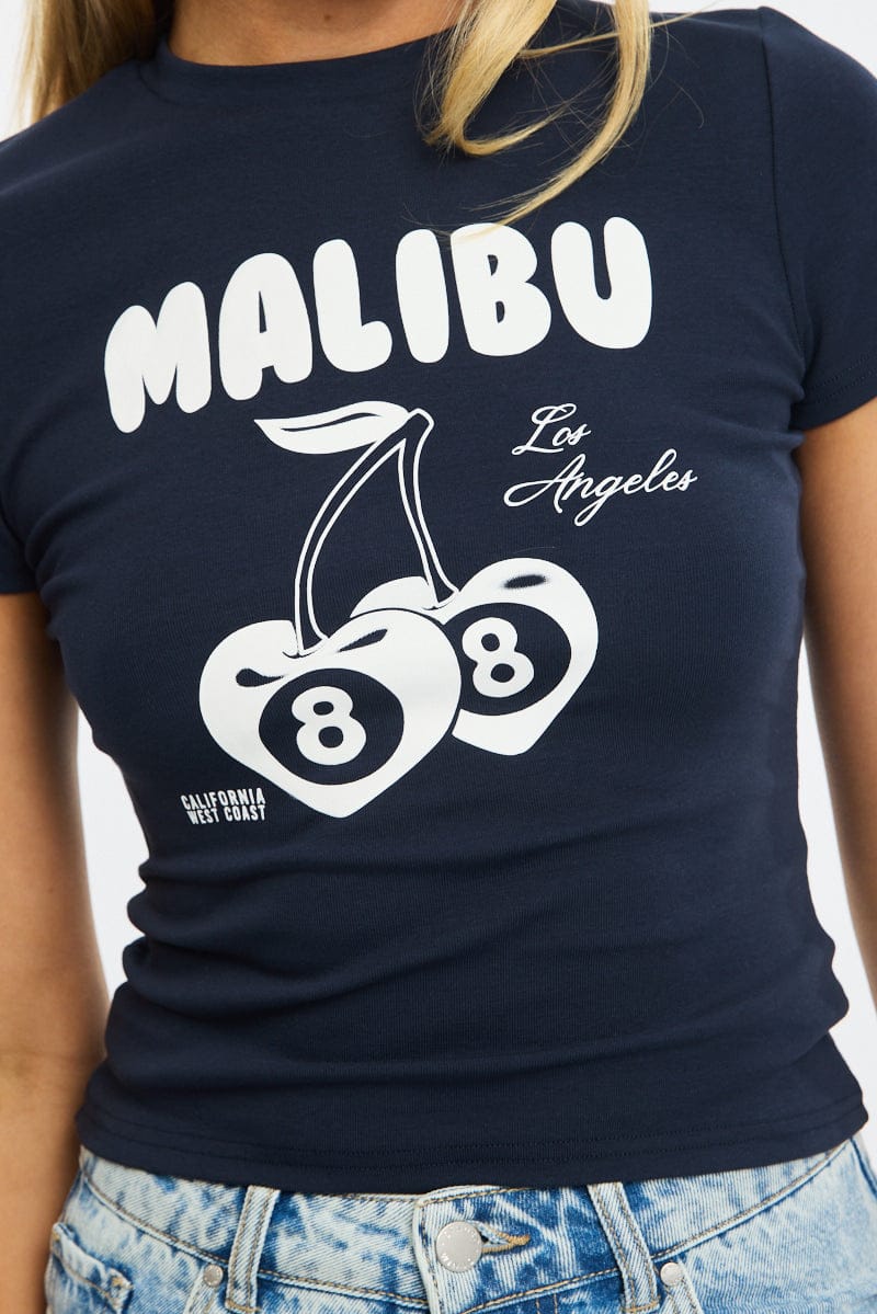 Blue Graphic Tee Short Sleeve - Image 5