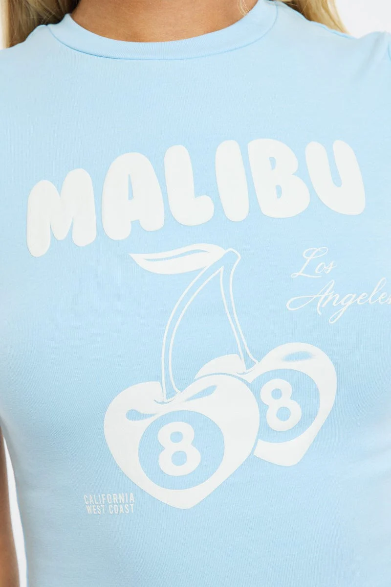 Blue Graphic Tee Short Sleeve - Image 5