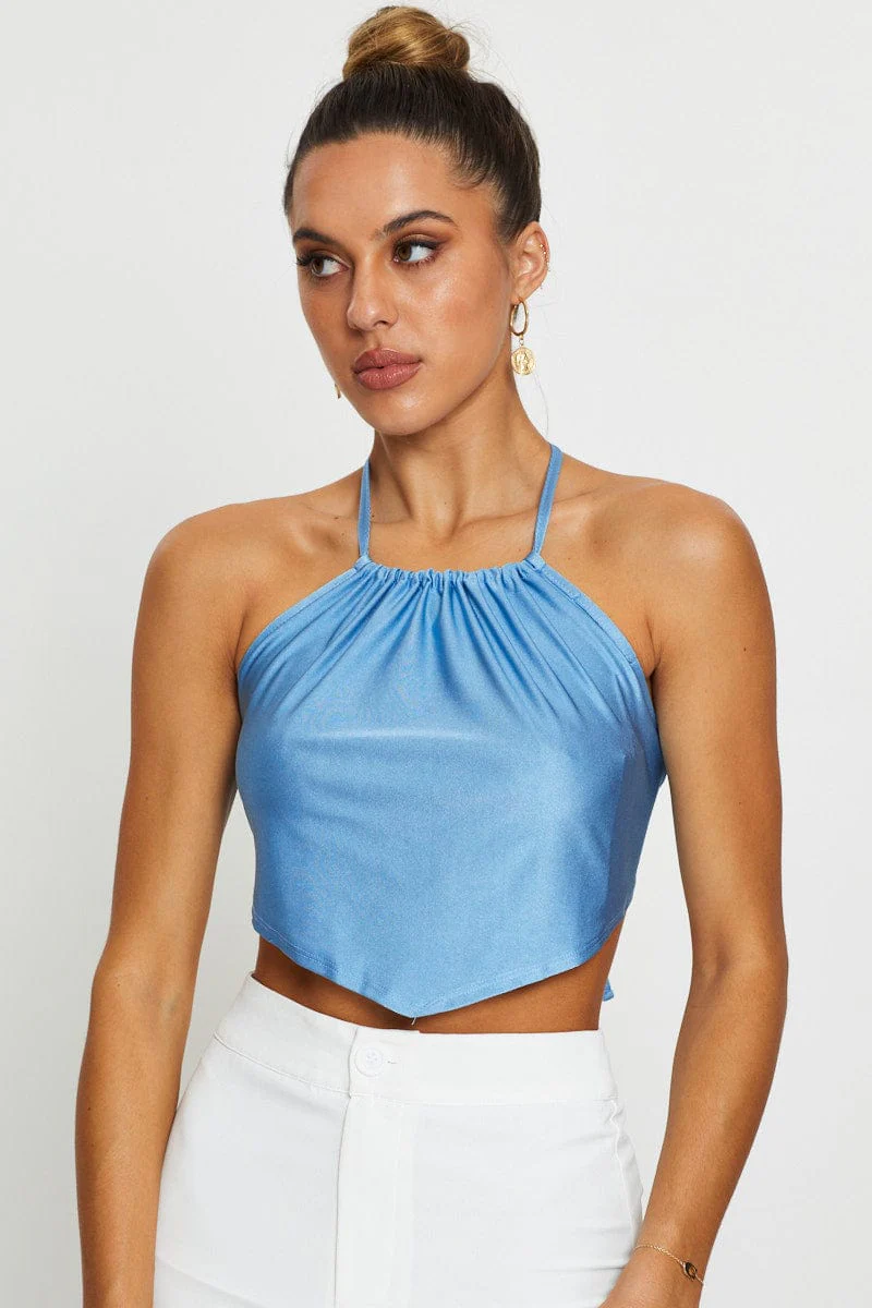 Blue Halter Top - Image 3