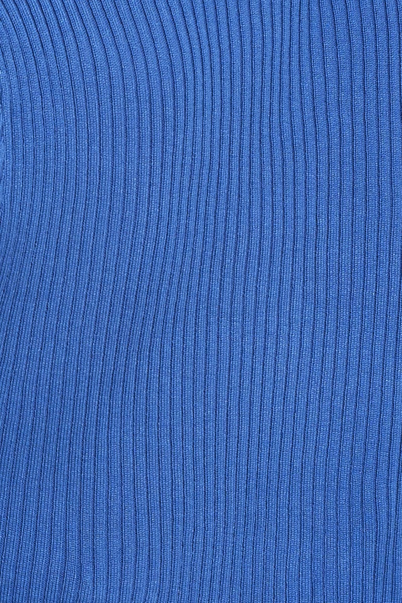 Blue Knit Cardigan Short Sleeve - Image 6