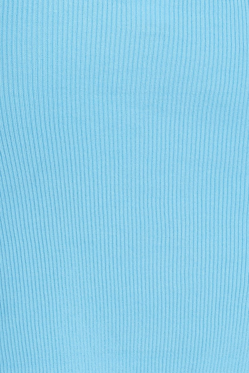 Blue Knit Dress Bodycon - Image 6