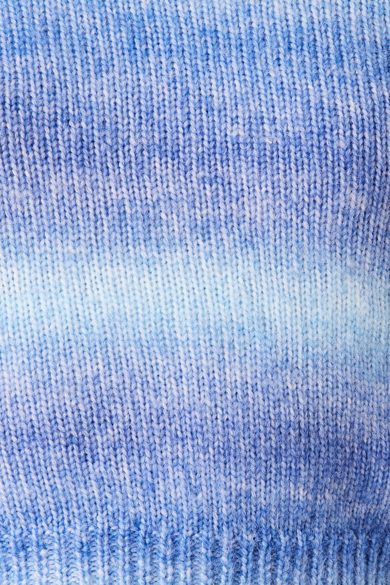 Blue Knit Top Long Sleeve Ombre - Image 6