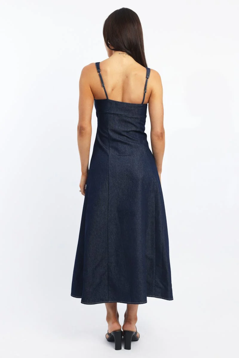 Blue Midi Dress Singlet - Image 4