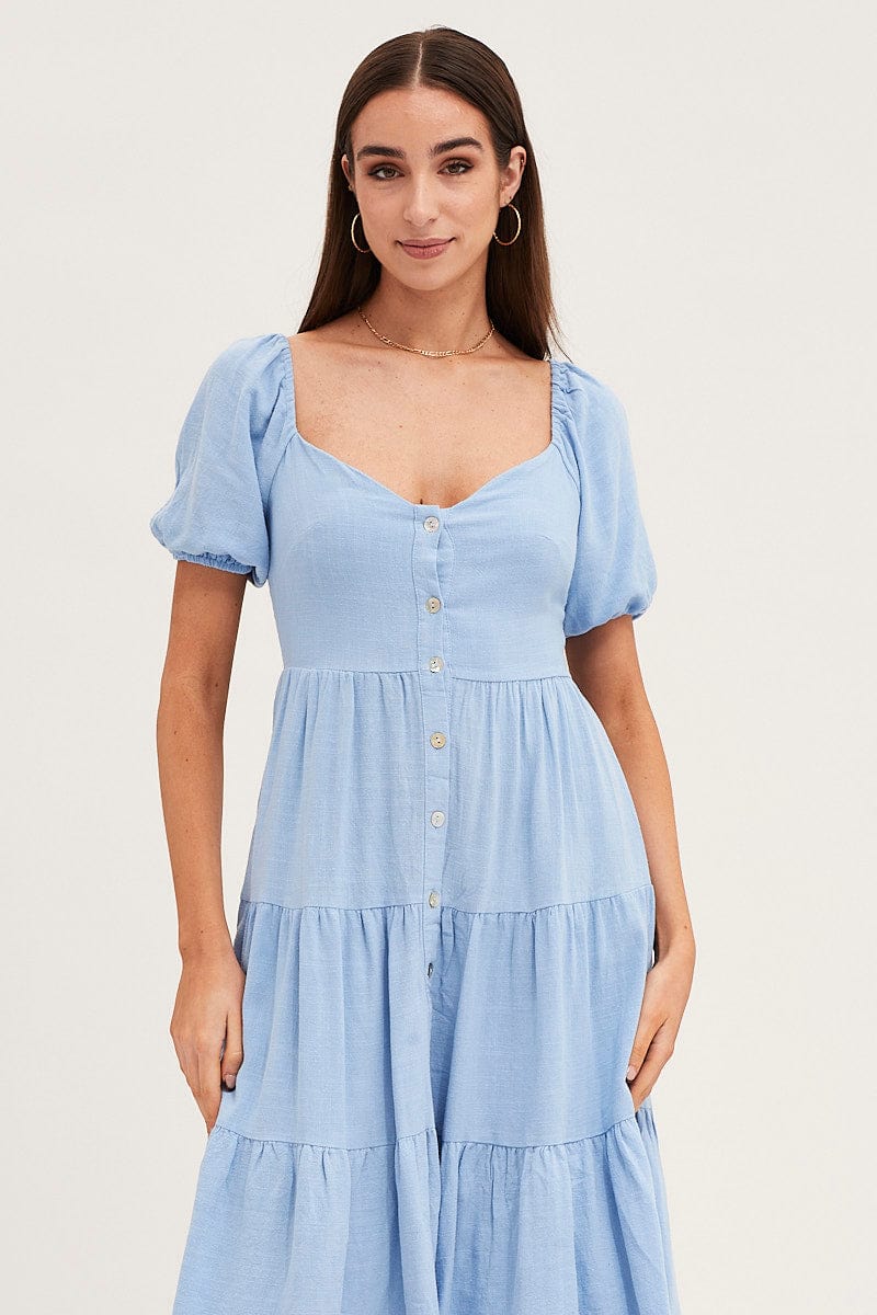 Blue Midi Dress Sweetheart - Image 2