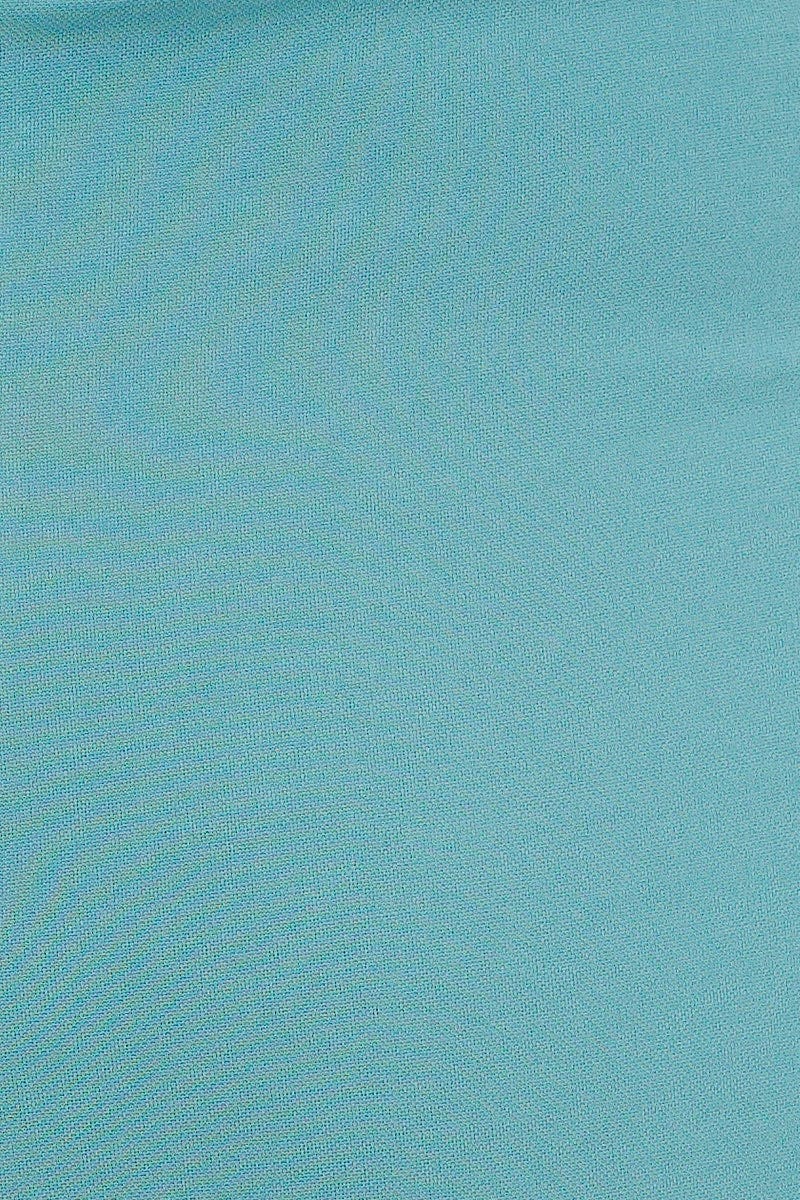 Blue Mini Ponte Skirt - Image 6