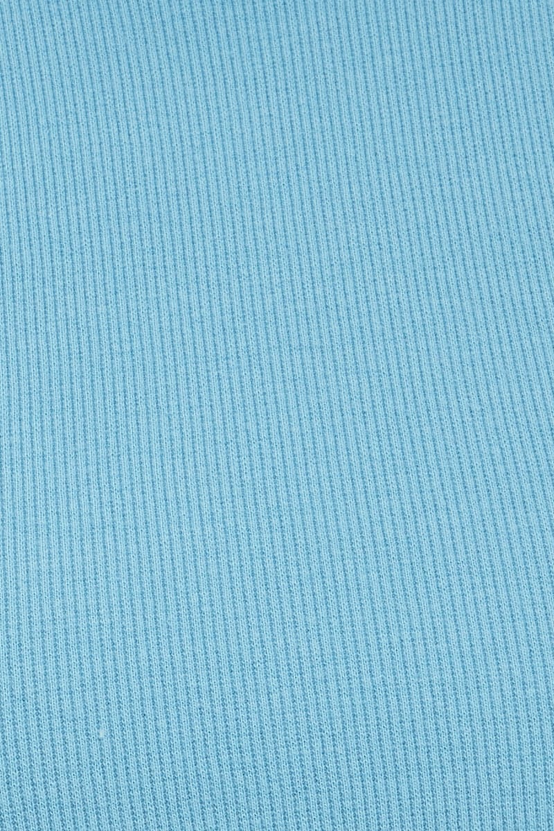 Blue Scarf Tank Crop Crew Neck Sleeveless - Image 6
