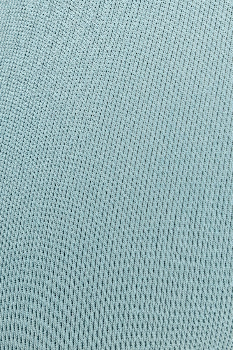 Blue Seamless Activewear Singlet Basic Top - Image 6