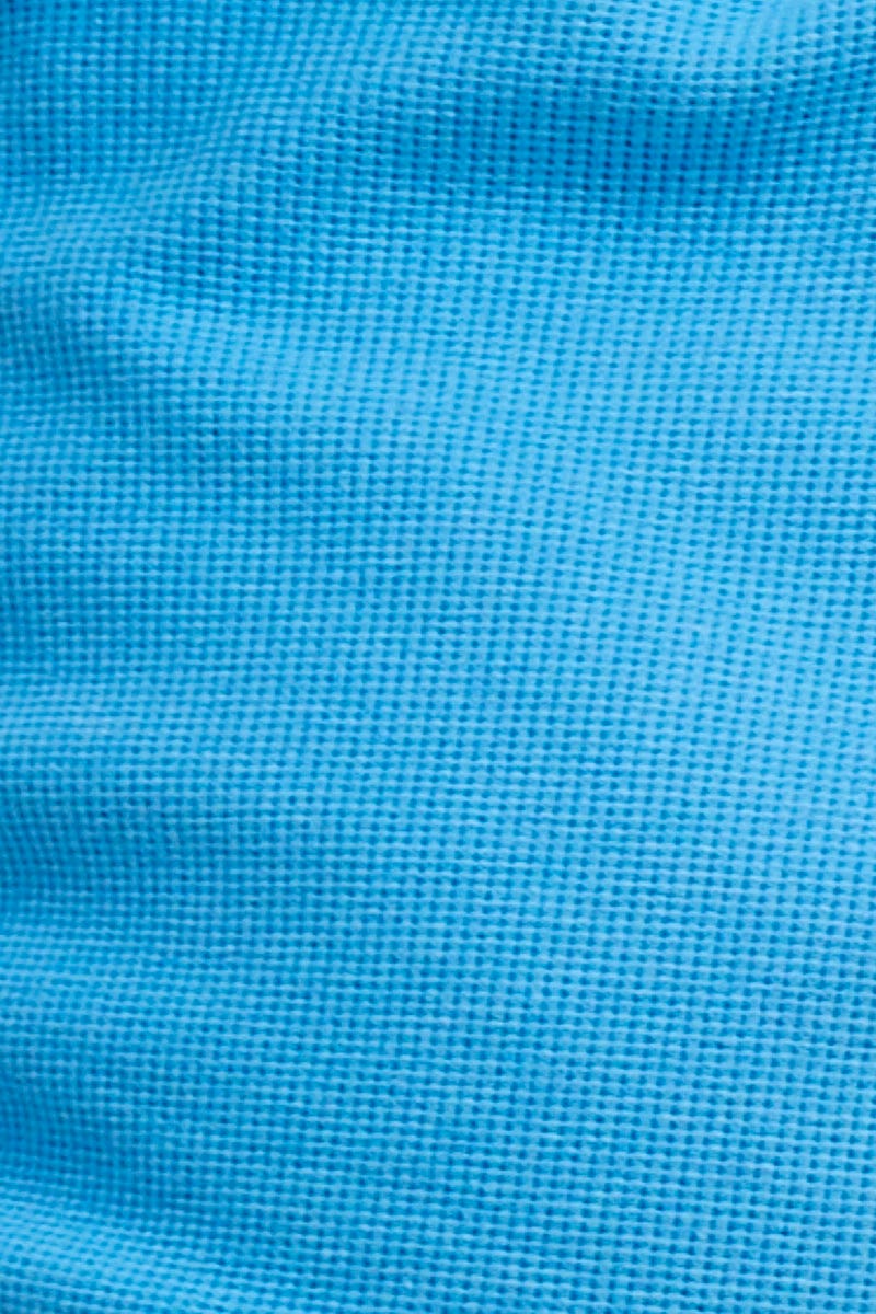Blue Sutton Waffle Ruched Shorts - Image 6