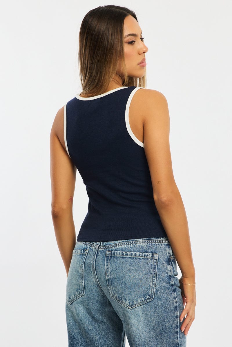 Blue Tank Sleeveless - Image 4