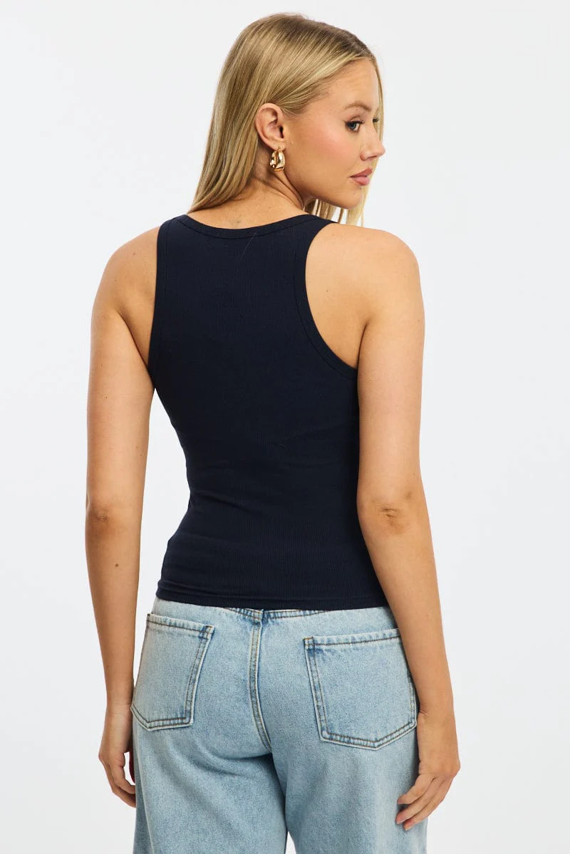 Blue Tank Sleeveless - Image 4