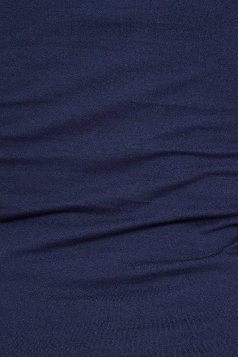 Blue Tank Top Sleeveless Square Neck Cotton - Image 6