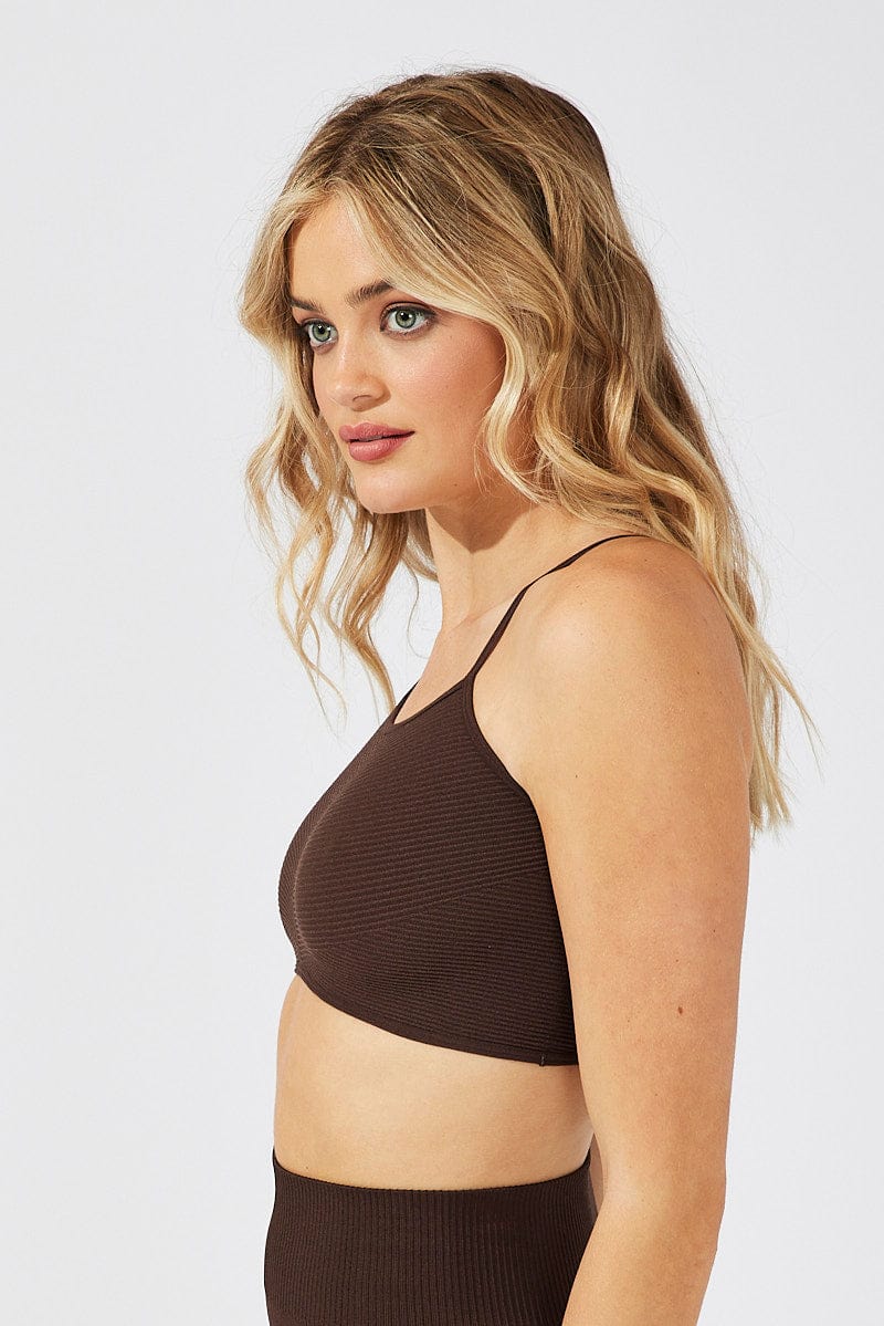 Brown Bralette Seamless - Image 4