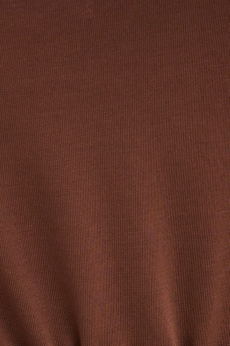 Brown Cami Bodysuit Twist Front - Image 6
