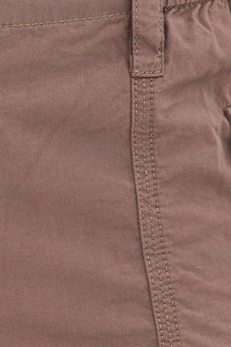 Brown Cargo Shorts Low Rise - Image 6