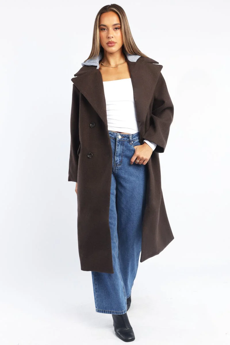 Brown Coat Jersey Hood Insert - Image 3
