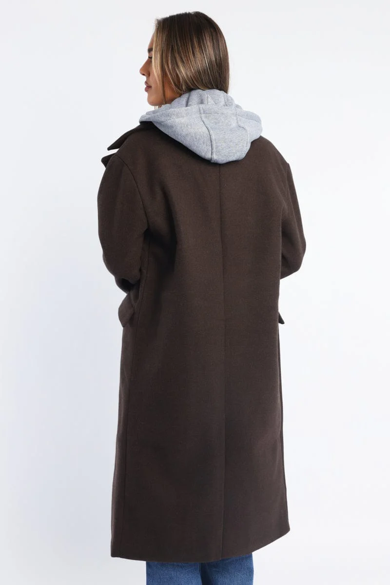 Brown Coat Jersey Hood Insert - Image 5