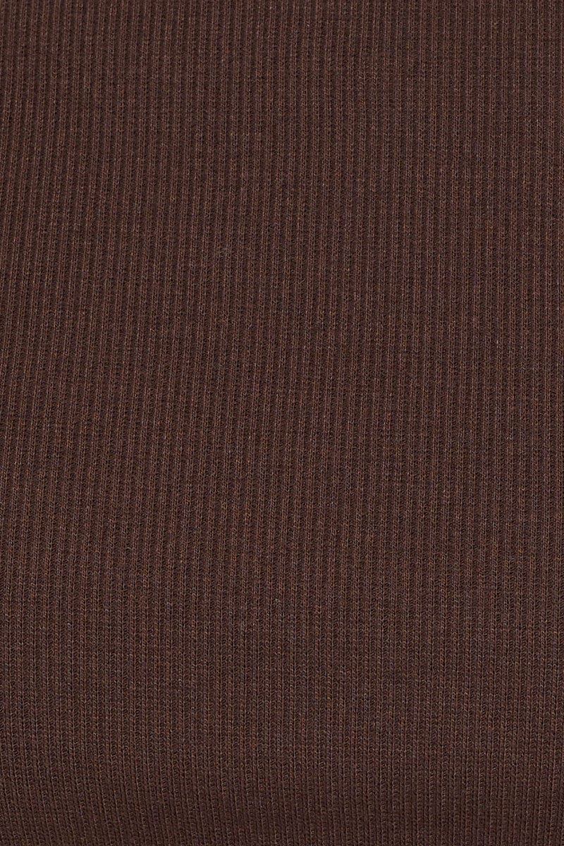 Brown Cut Out Top Long Sleeve - Image 5