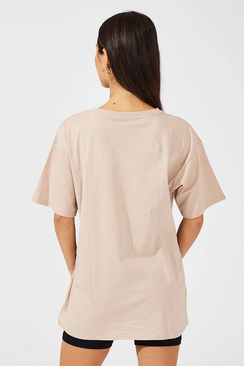 Brown Graphic Tee Short Sleeve - Image 5
