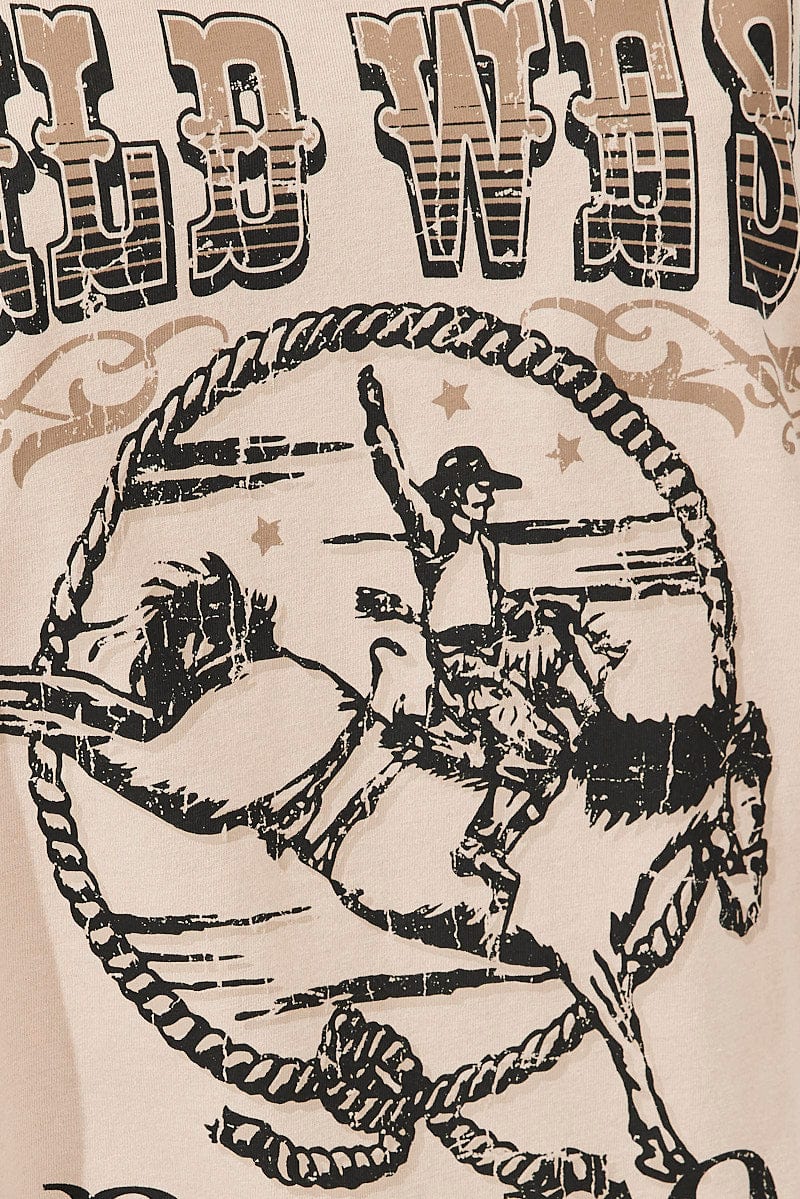 Brown Graphic Tee Short Sleeve - Image 6