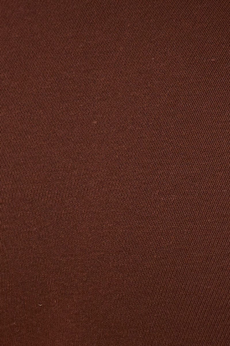 Brown High Waisted Bikini Brief Cotton Stretch - Image 6